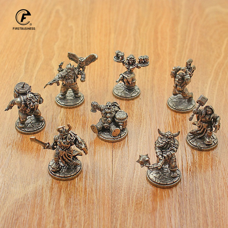 Board Game Design - Estatua de guerrero enano en miniatura