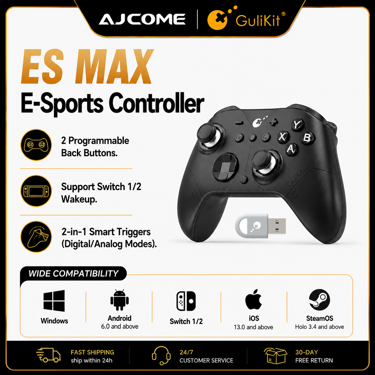 Board Game Android - Controlador GuliKit ES MAX, Gamepad Inalámbrico