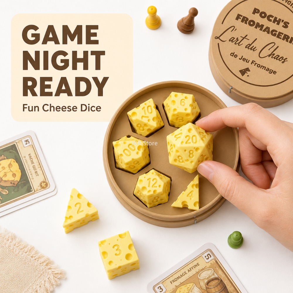 Board Game Review - Juego de dados de queso creativos