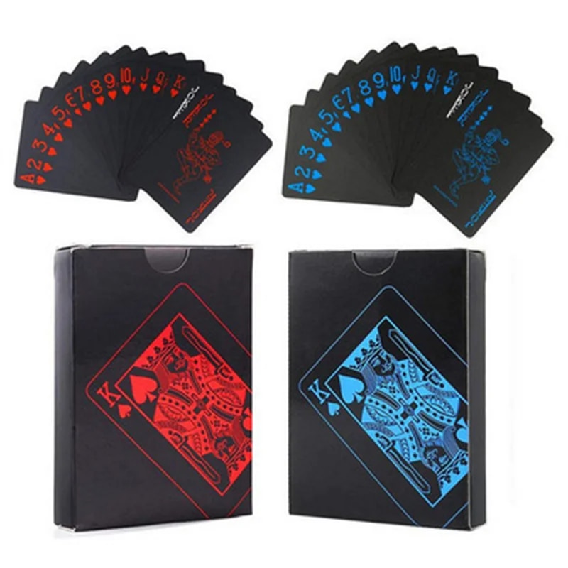 Board Game With Chips - Cartas de póquer de plástico impermeables,