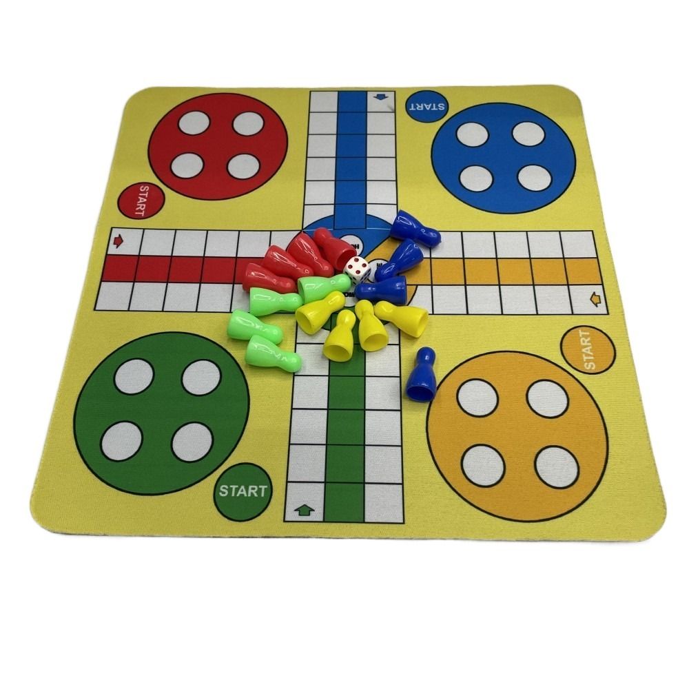Board Game Ludo - Juego de Ajedrez Familiar con Alfombrilla