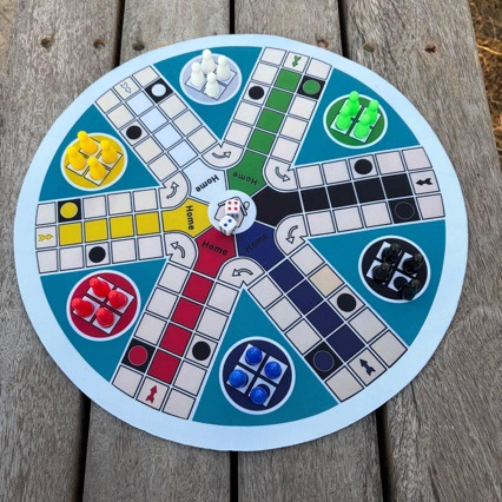Board Game Ludo - Juego de Ajedrez Plegable para Seis