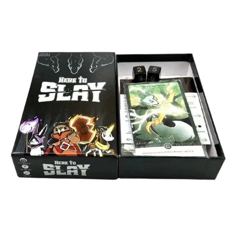 Aquí para escotar aquí a Sleig - Board Game Here To Slay reseña y precio