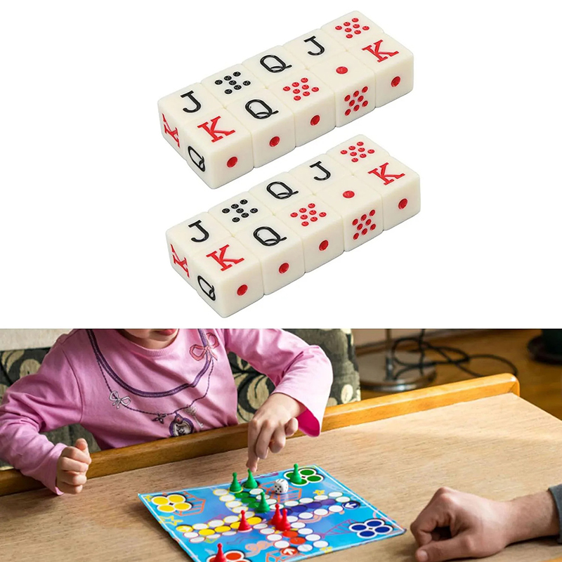 JQK-dados de póquer acrílicos  - Board Game Ludo reseña y precio