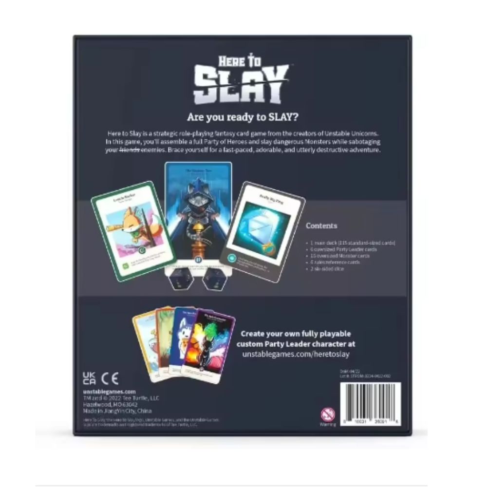 El más nuevo juego de base Tee - Board Game Here To Slay reseña y precio